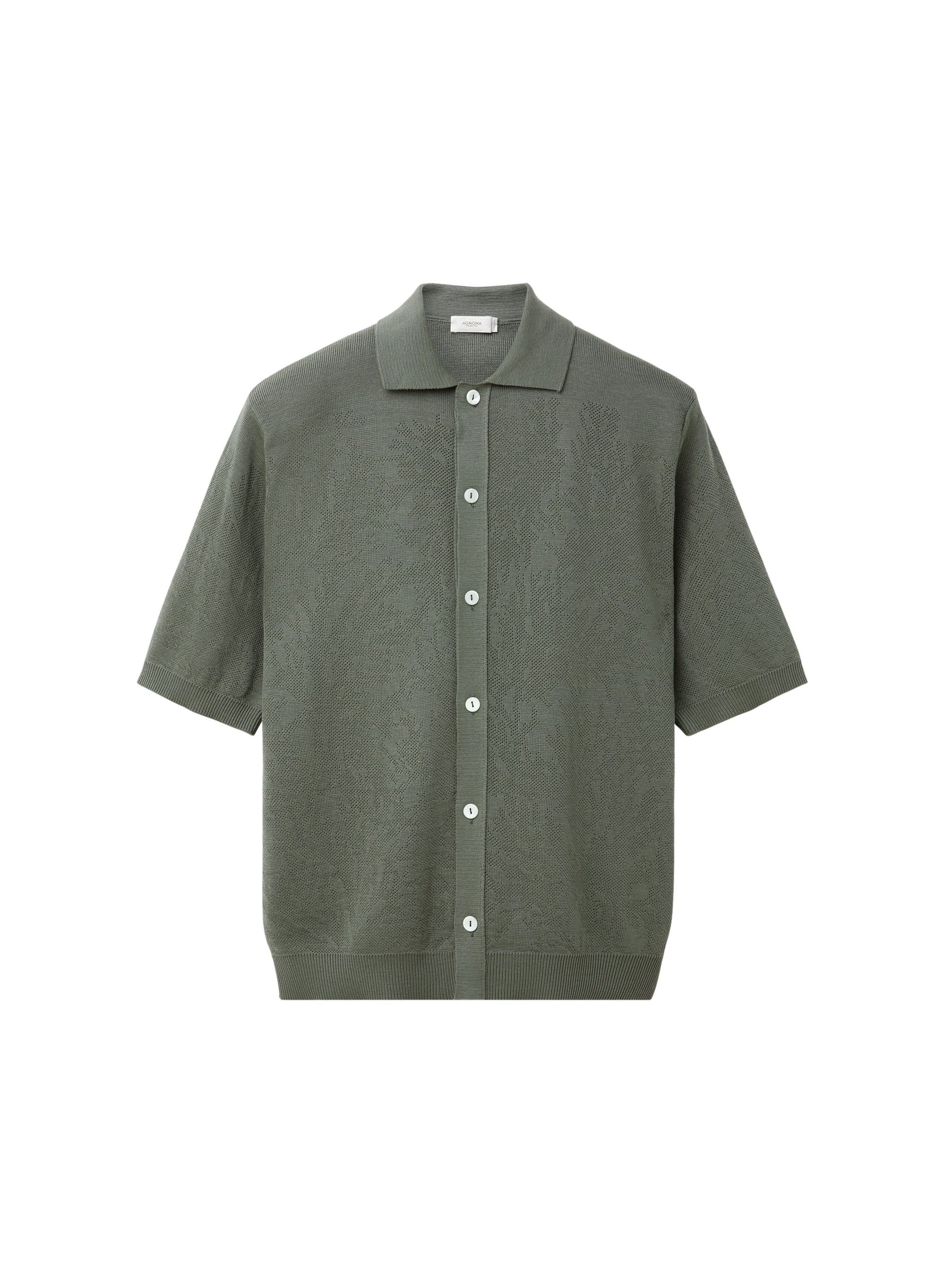 Sage_1QTY // Polo à motif ajouré - Sage