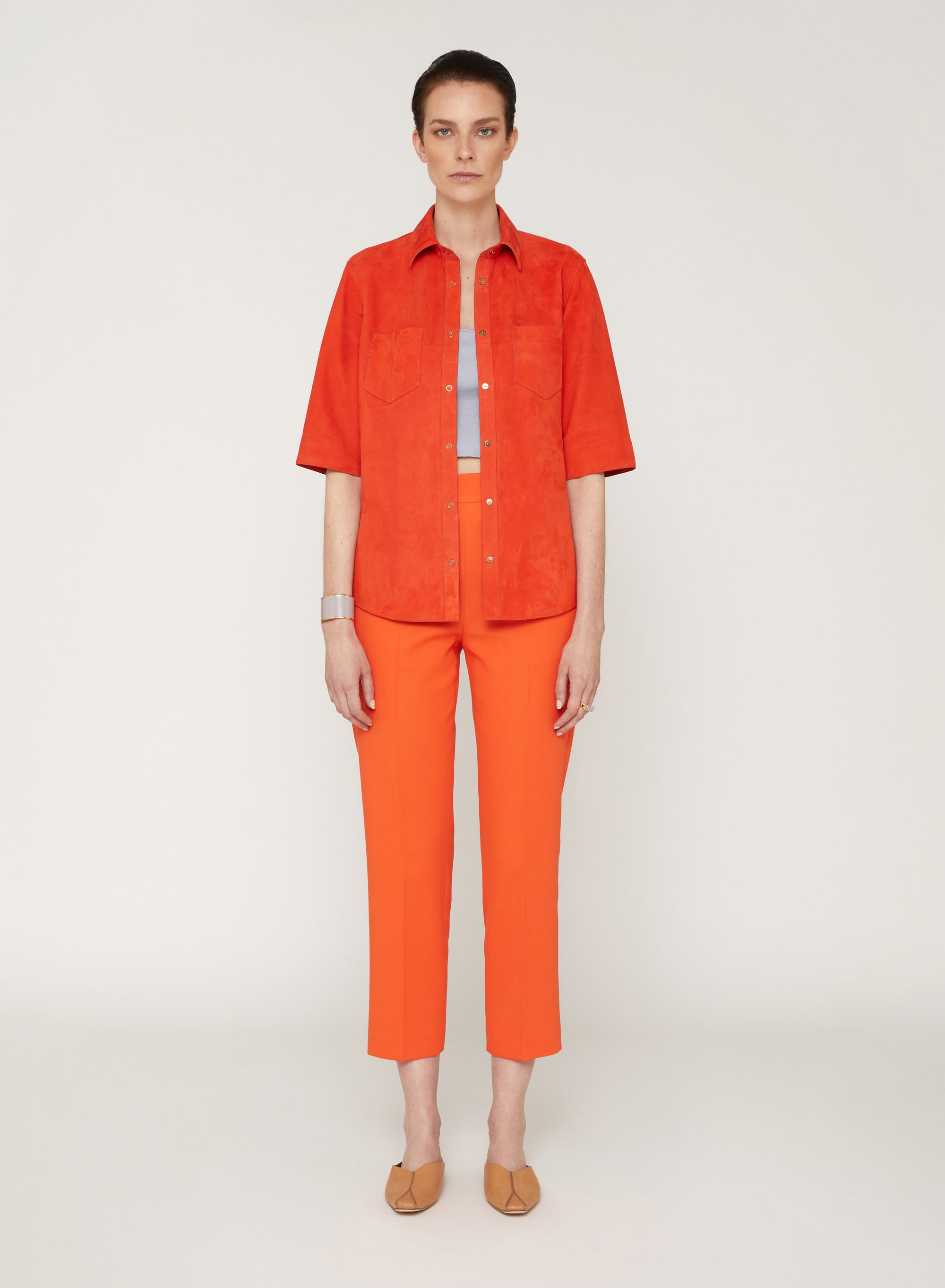 Fuego_1QTY // Chemise à surpiqûres et poches - Fuego