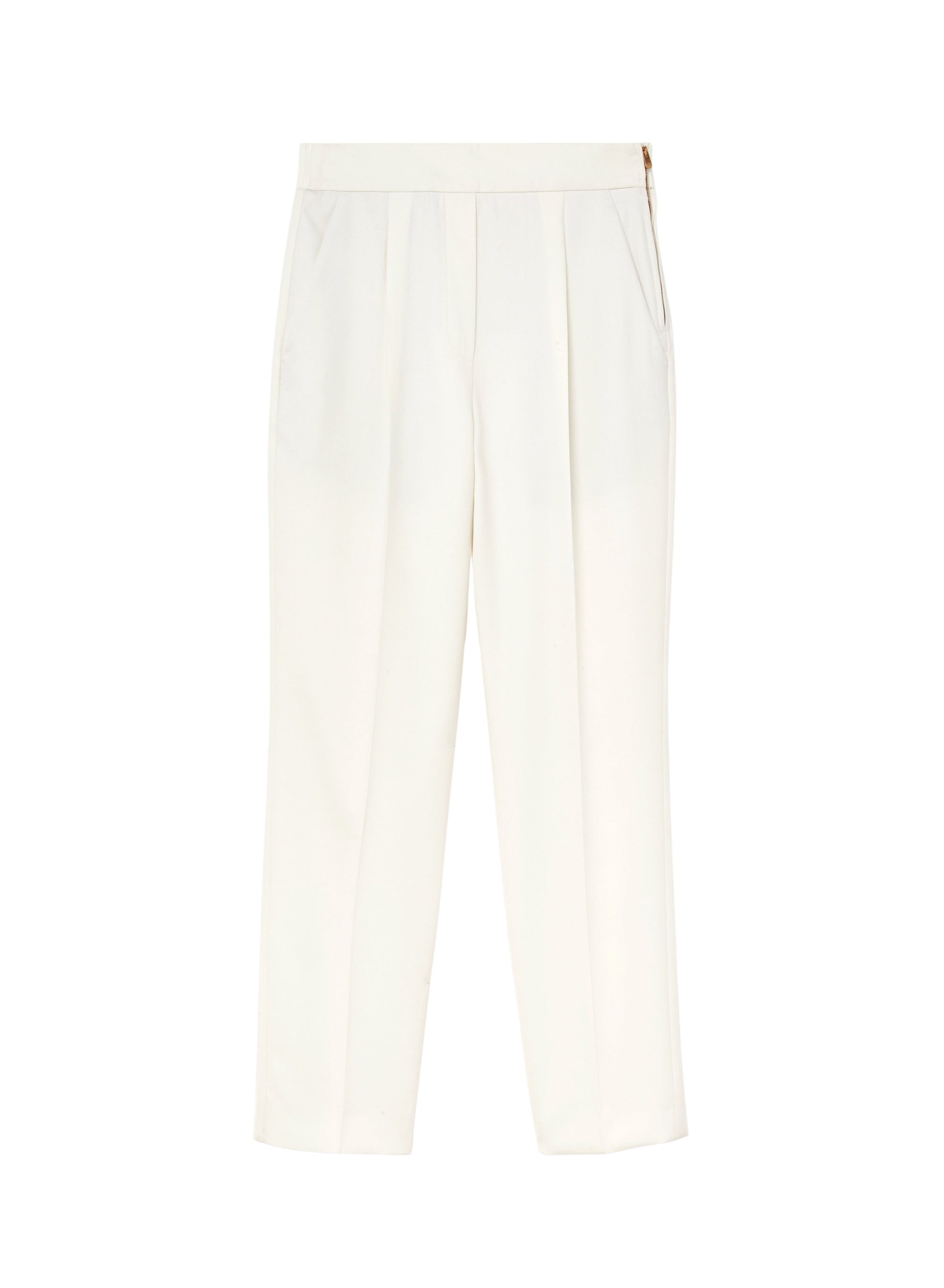 Lana_1QTY // Pantalon 7/8ème à poches italiennes en laine - Lana