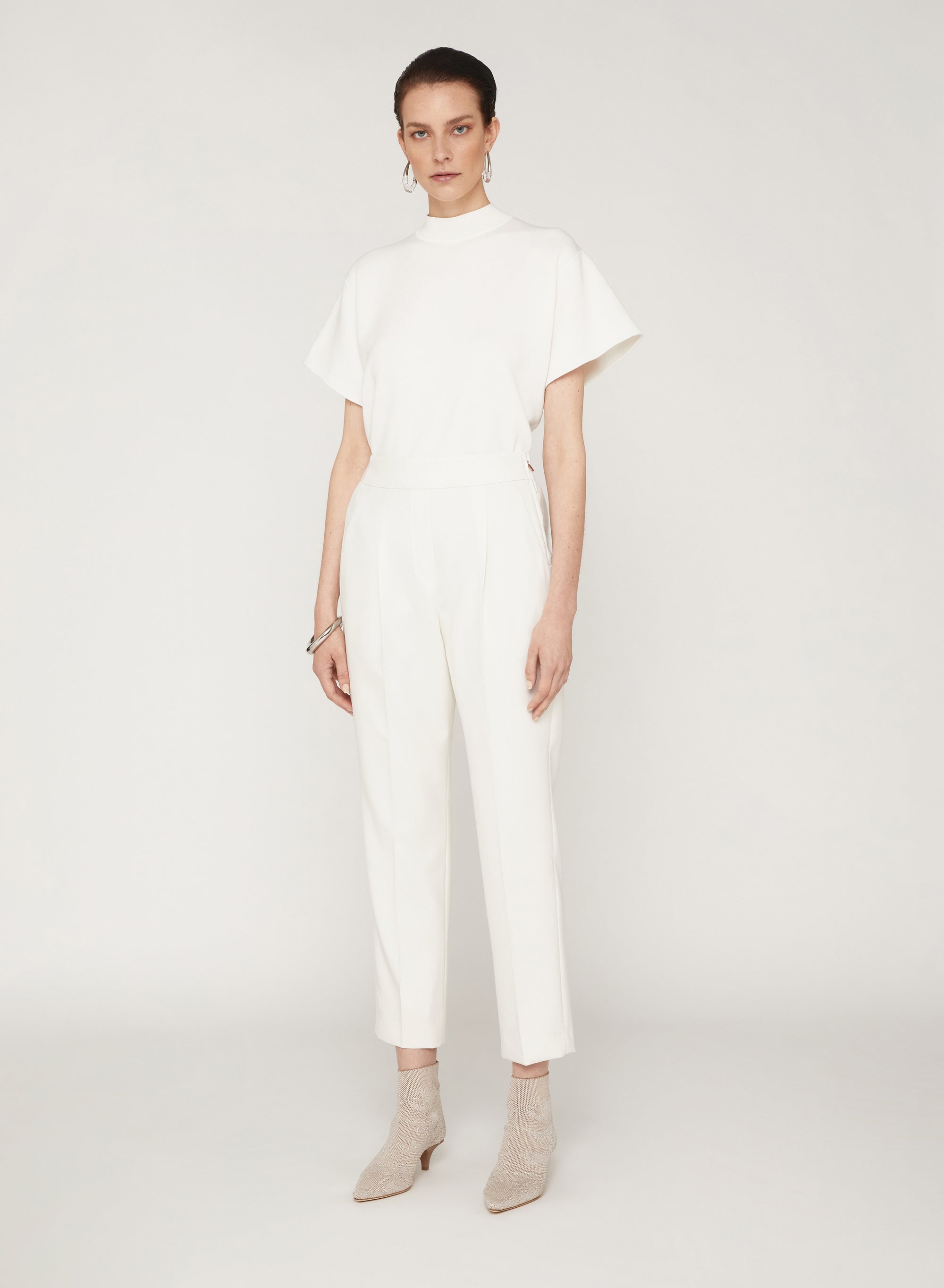 Lana_1QTY // Pantalon 7/8ème à poches italiennes en laine - Lana