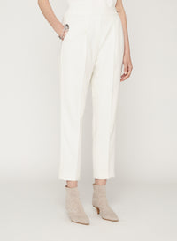 Lana_1QTY // Pantalon 7/8ème à poches italiennes en laine - Lana