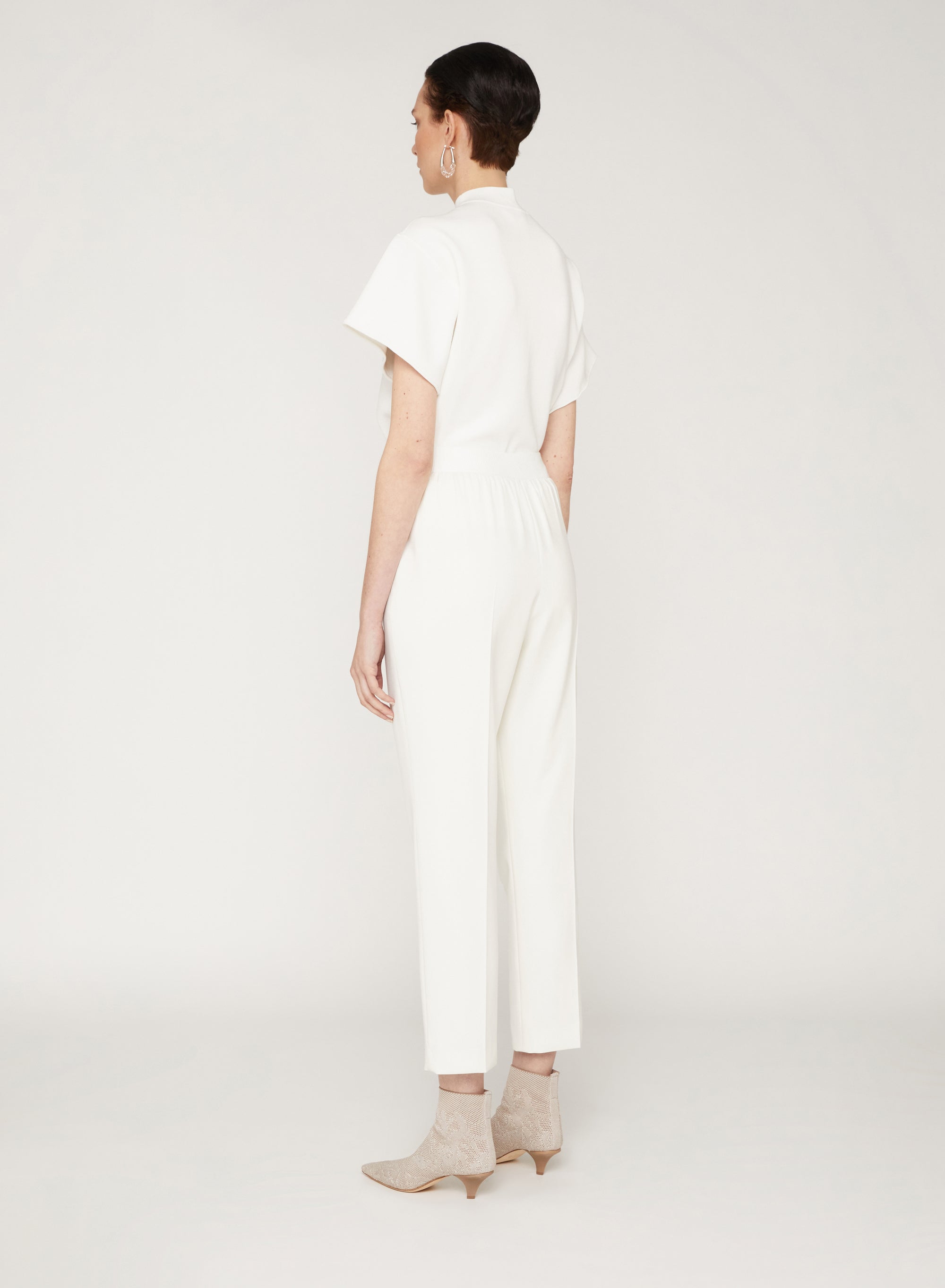 Lana_1QTY // Pantalon 7/8ème à poches italiennes en laine - Lana