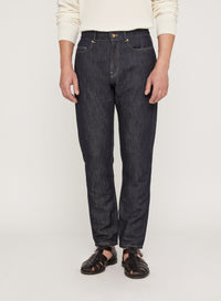 Rinsed_1QTY // Jean droit en lin mélangé - Rinsed