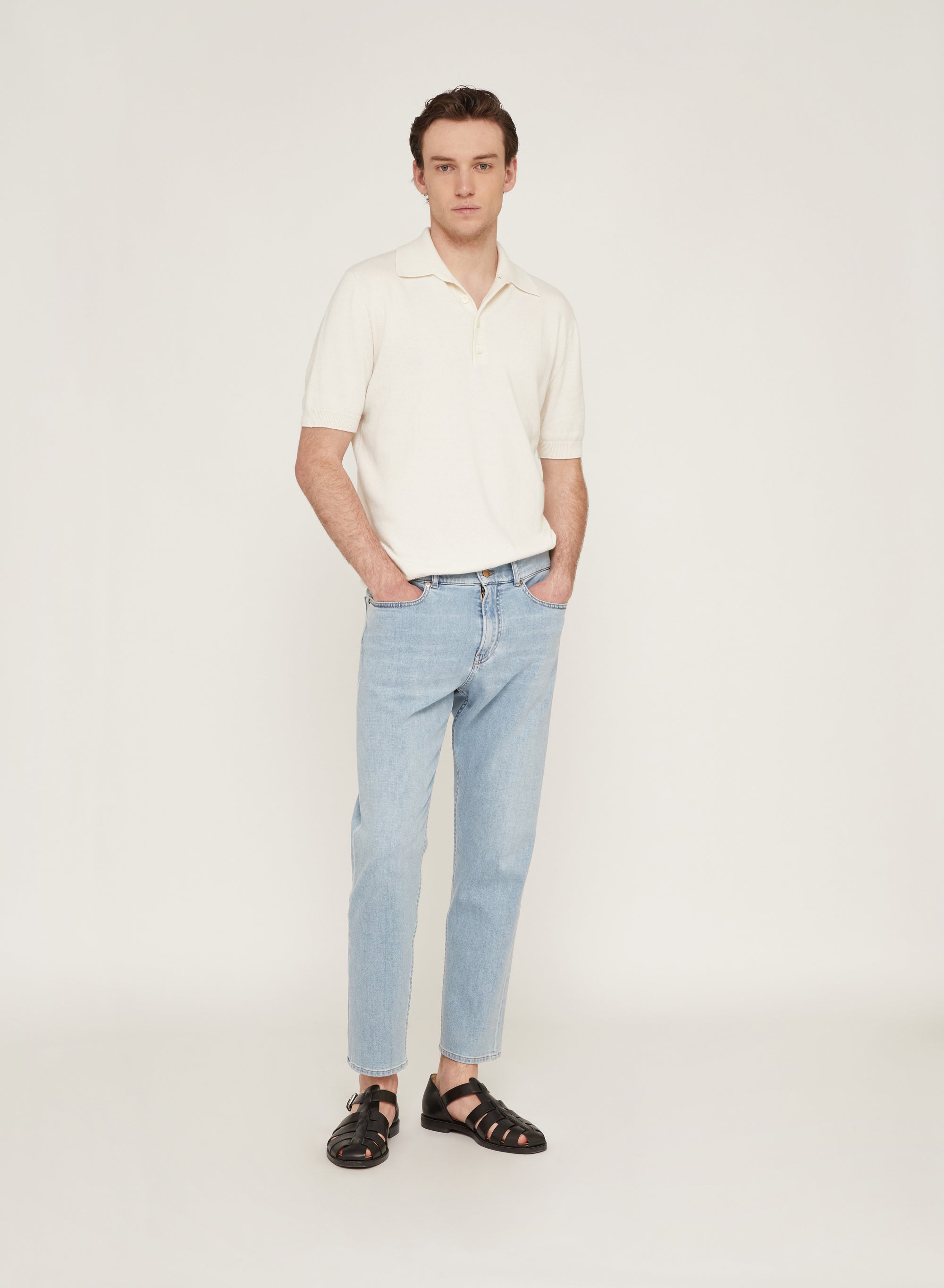 Sun Bleached_1QTY // Jean droit raccourci à effet délavé - Sun Bleached