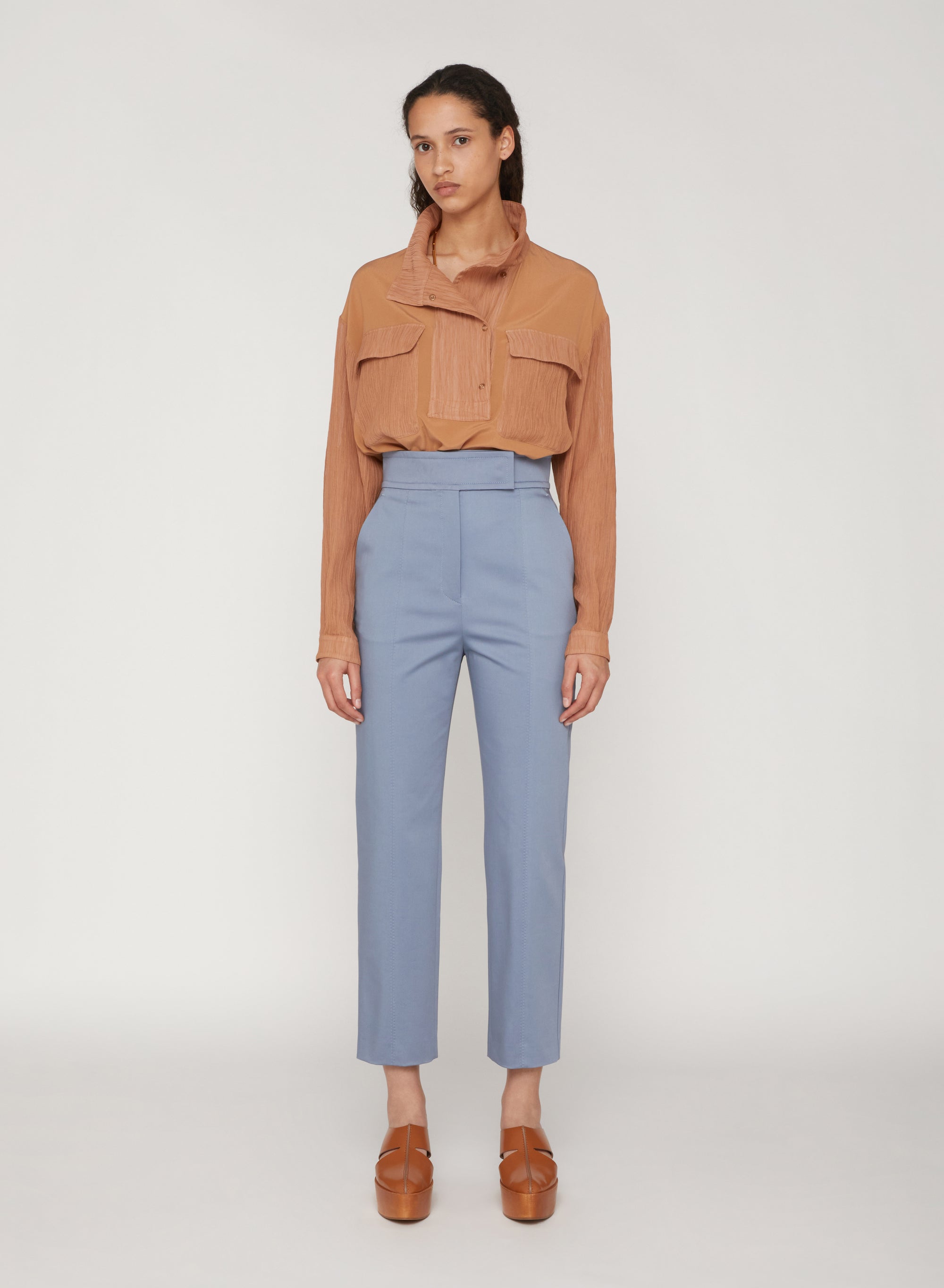 Dust_3QTY // Pantalon de tailleur droit à taille haute - Dust