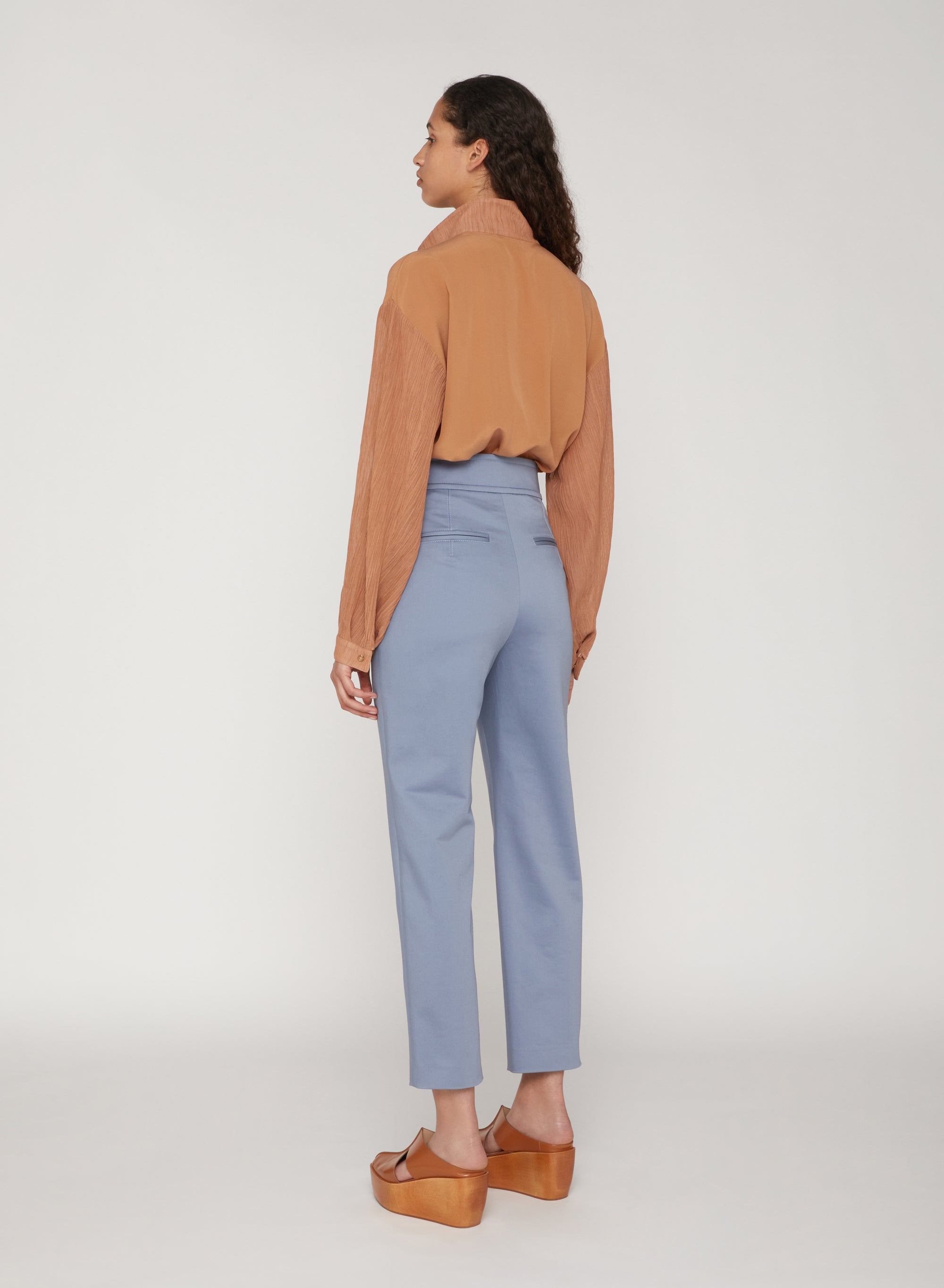 Dust_3QTY // Pantalon de tailleur droit à taille haute - Dust