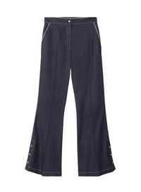 Rinsed_1QTY // Pantalon évasé à détail contrastant - Rinsed