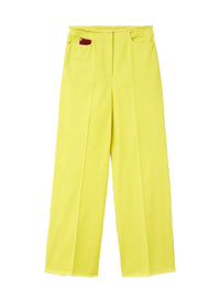 Cropped trousers with darts - Limone