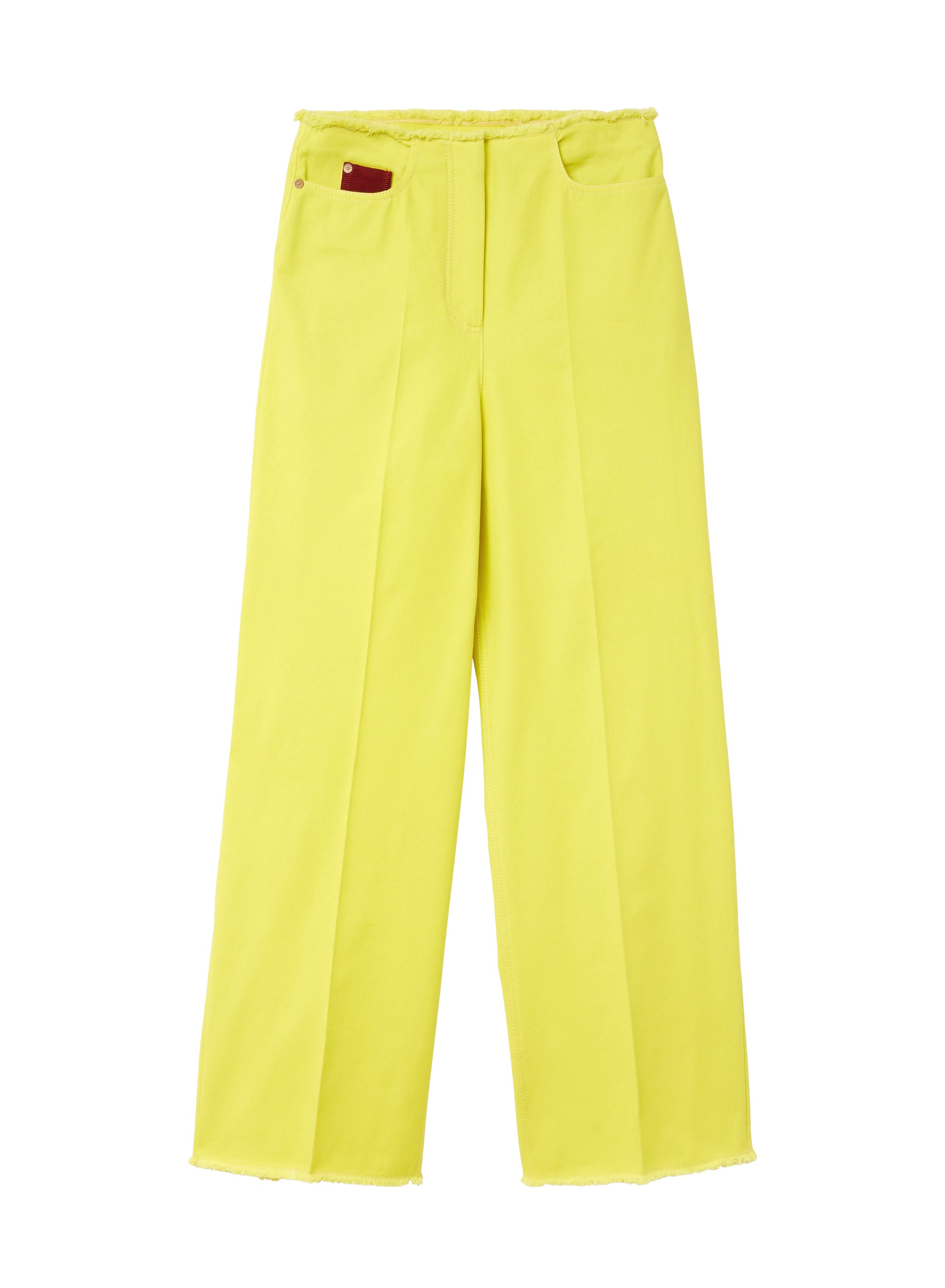 Cropped trousers with darts - Limone