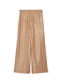Mou_1QTY // Pantalon palazzo plissé en soie - Mou
