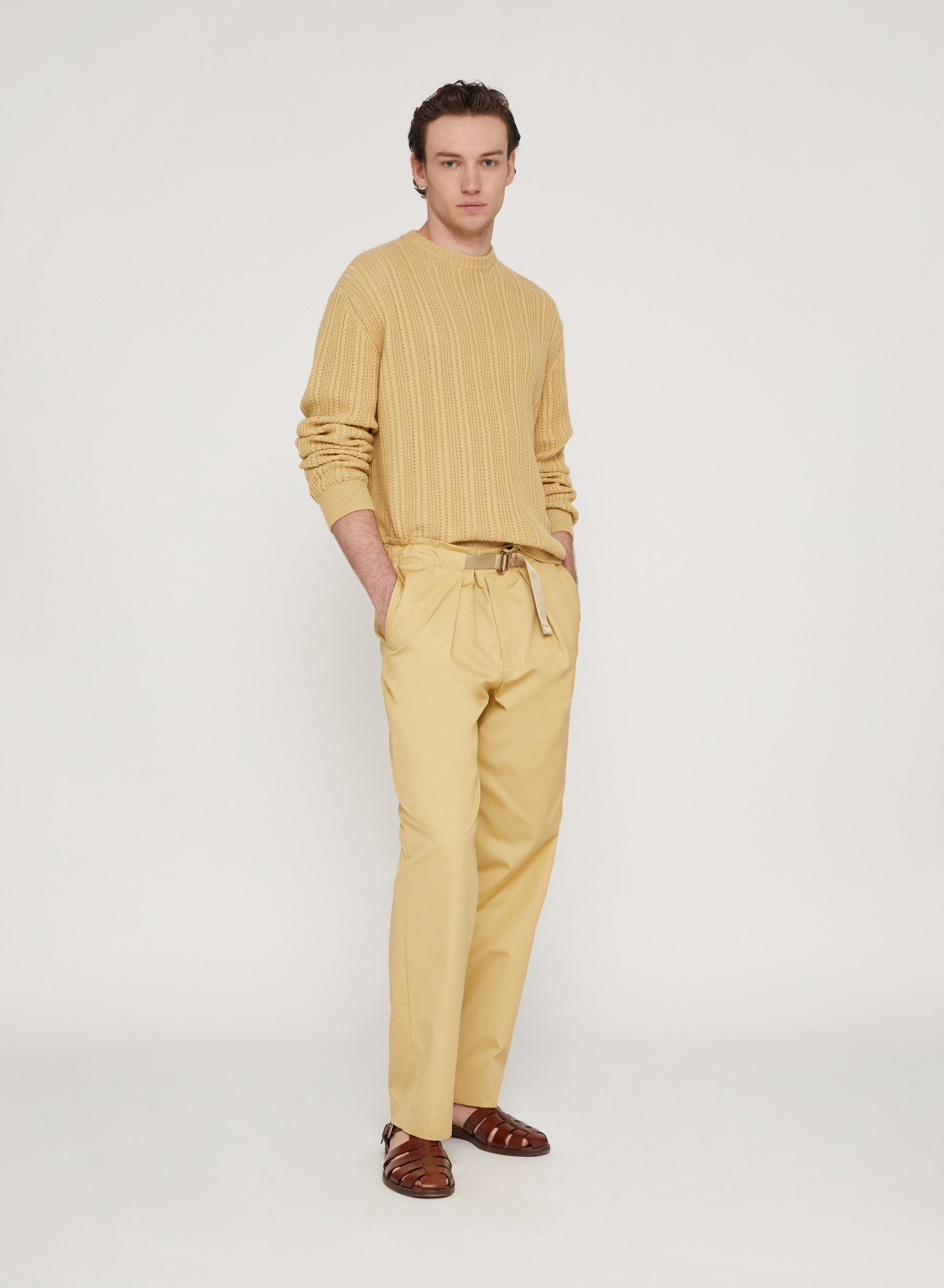 Hay_1QTY // Pantalon ceinturé à plis - Hay