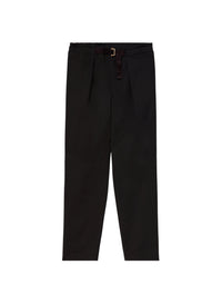 Nero_1QTY // Pantalon ceinturé à double plis - Nero