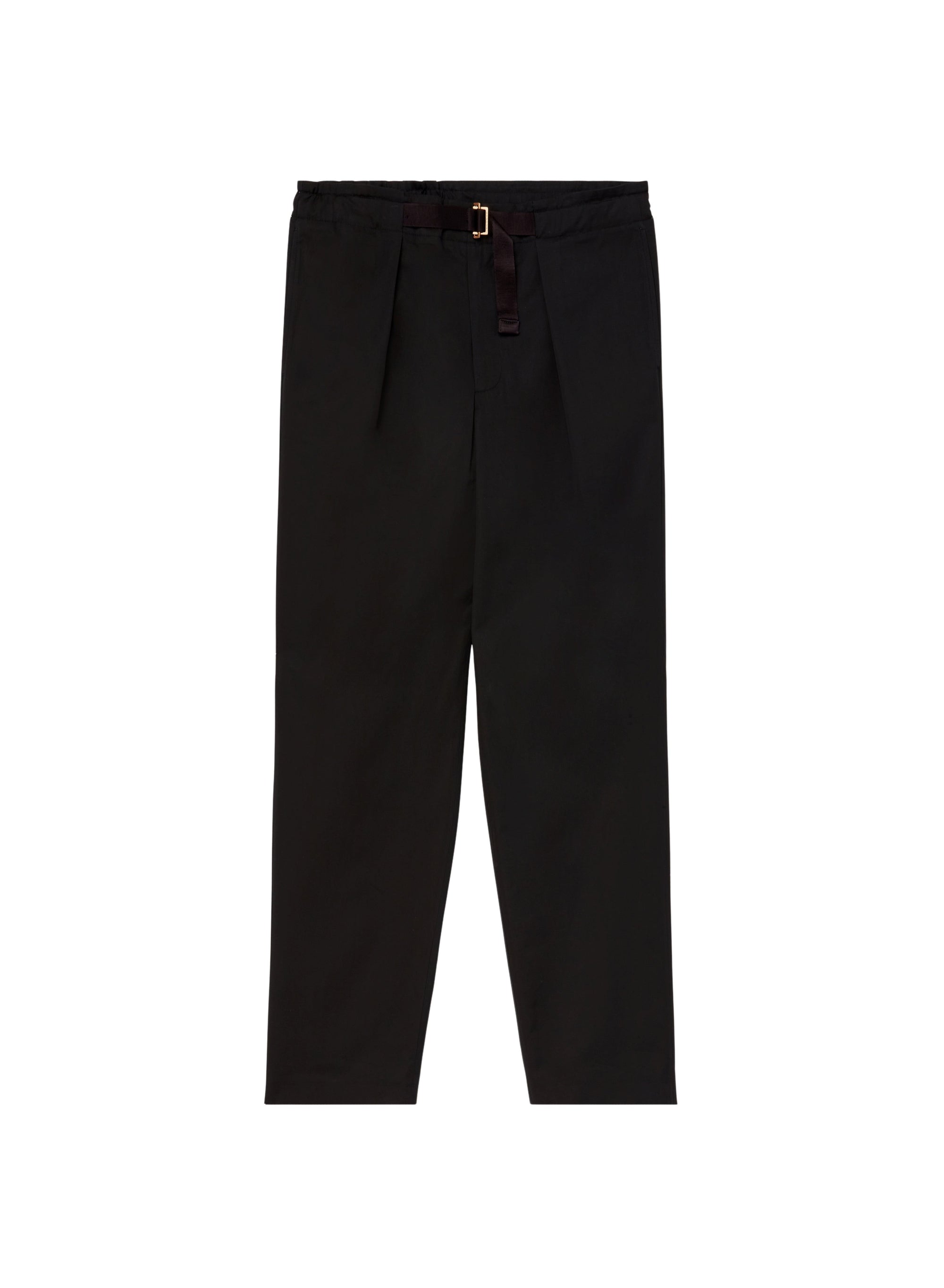 Nero_1QTY // Pantalon ceinturé à double plis - Nero