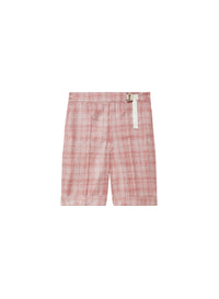 Fuego_1QTY // Short à carreaux et ceinturé en laine - Fuego