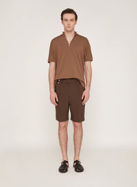 Bermuda shorts with darts - Work Blue