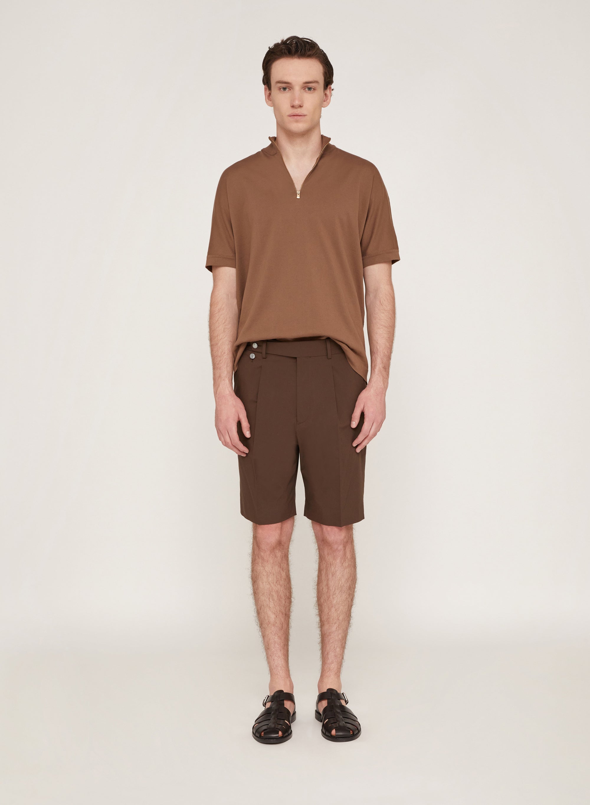 Bermuda shorts with darts - Work Blue