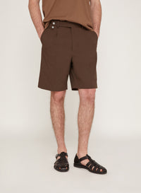 Bermuda shorts with darts - Work Blue