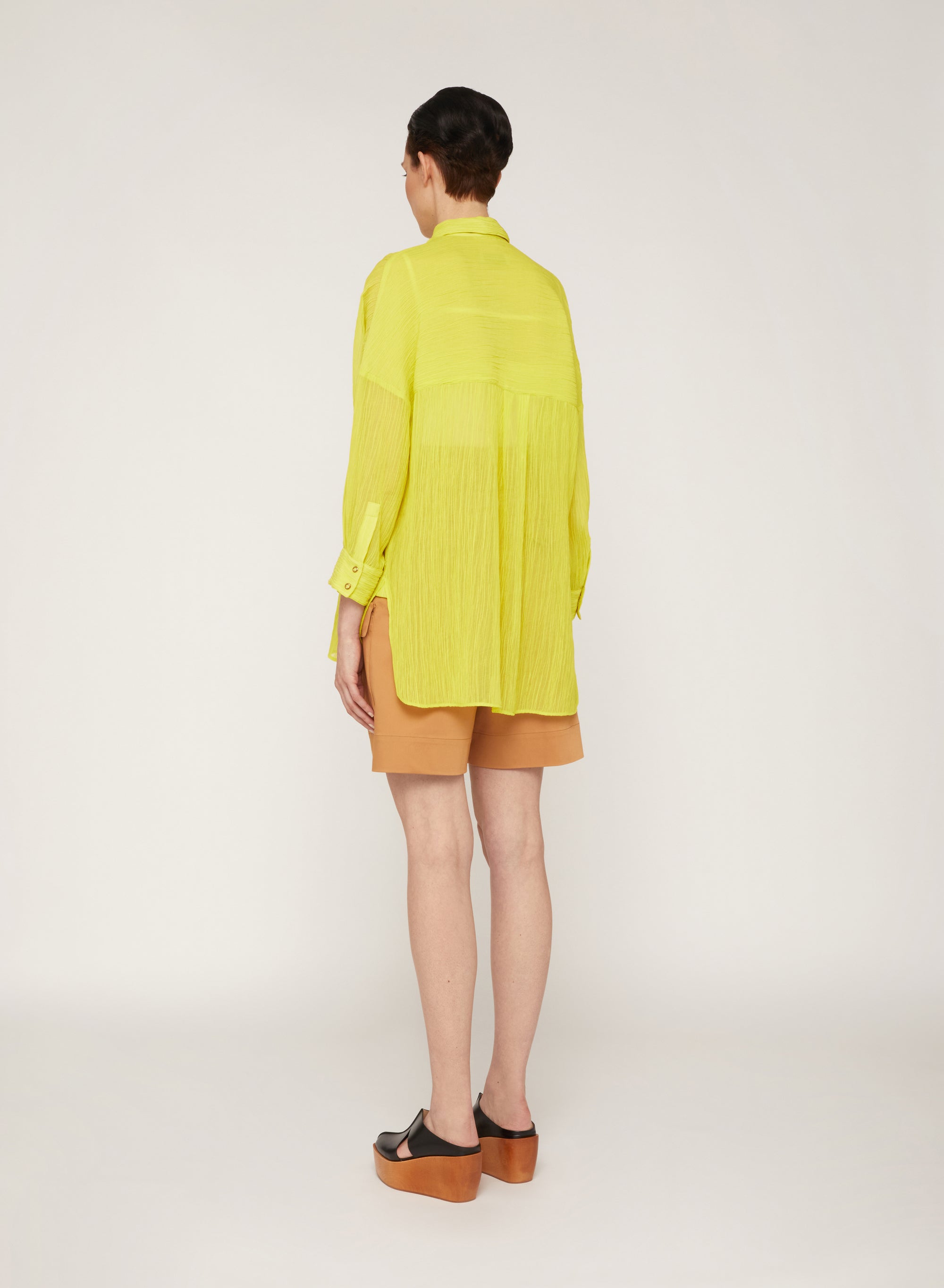 Limone_1QTY // Chemise fluide semi-transparente - Limone