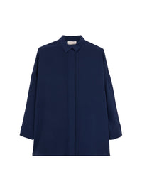 Work Blue_1QTY // Chemise ample en soie - Work Blue