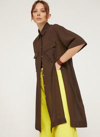 Cacao_1QTY // Chemise à poches plaquées - Cacao