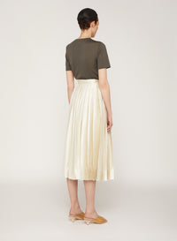 Ice_1QTY // Jupe midi asymétrique plissée - Ice