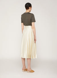 Jupe midi asymétrique plissée - Mou