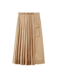 Mou_1QTY // Jupe midi asymétrique plissée - Mou