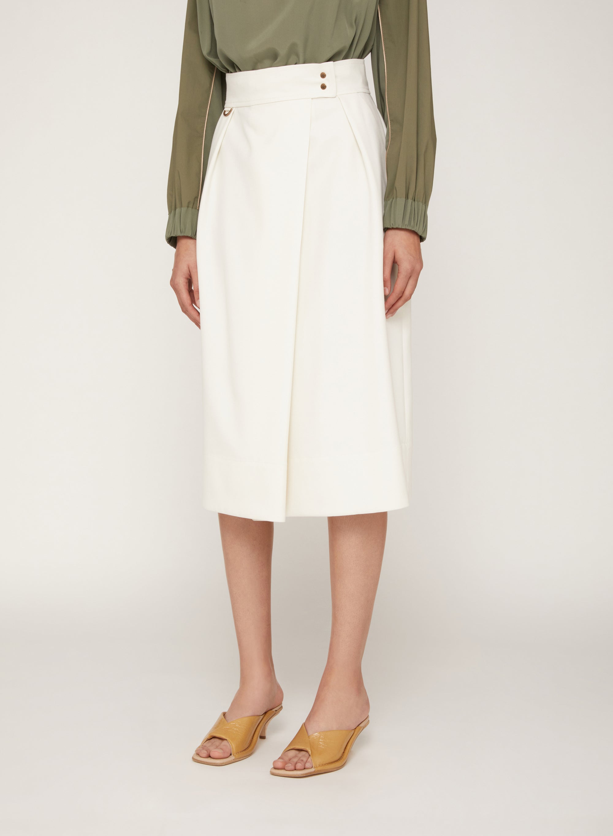 Lana_1QTY // Jupe portefeuille midi en laine - Lana