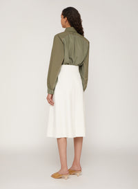 Lana_1QTY // Jupe portefeuille midi en laine - Lana