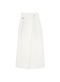 Midi wrap skirt in wool - Lana