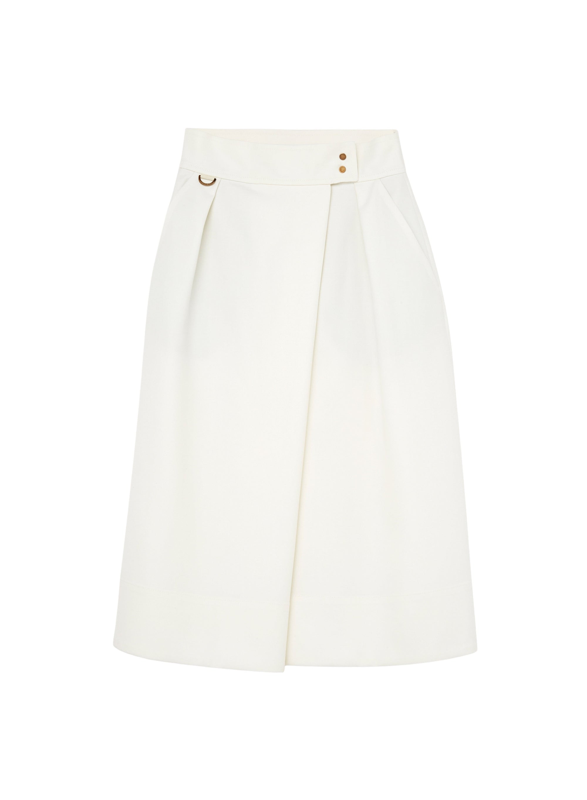 Lana_1QTY // Jupe portefeuille midi en laine - Lana