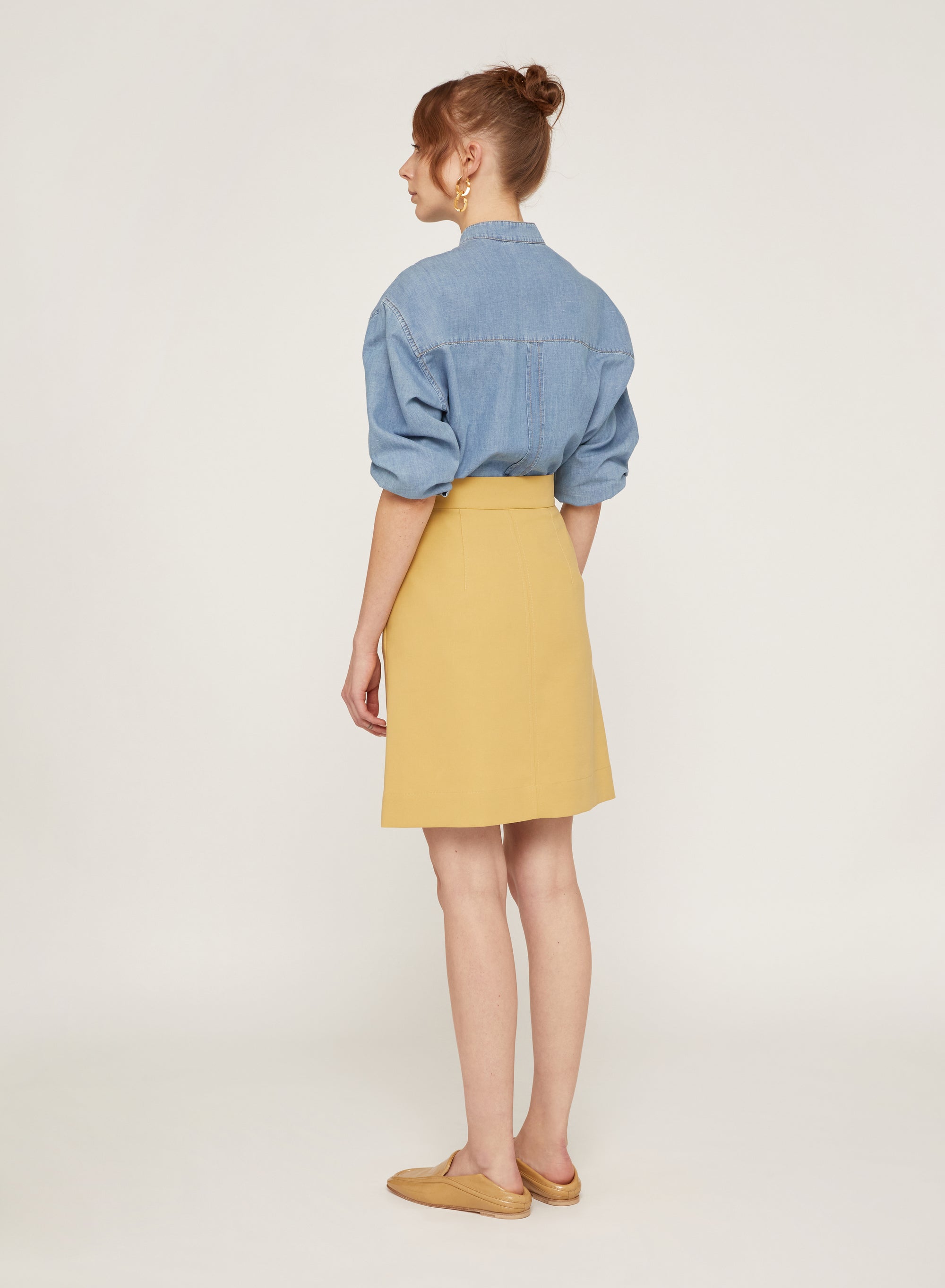 Hay_1QTY // Jupe courte trapèze ceinturée - Hay