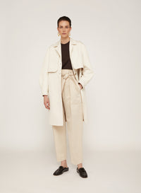 Lana_3QTY // Trench-coat court à bavolets - Lana