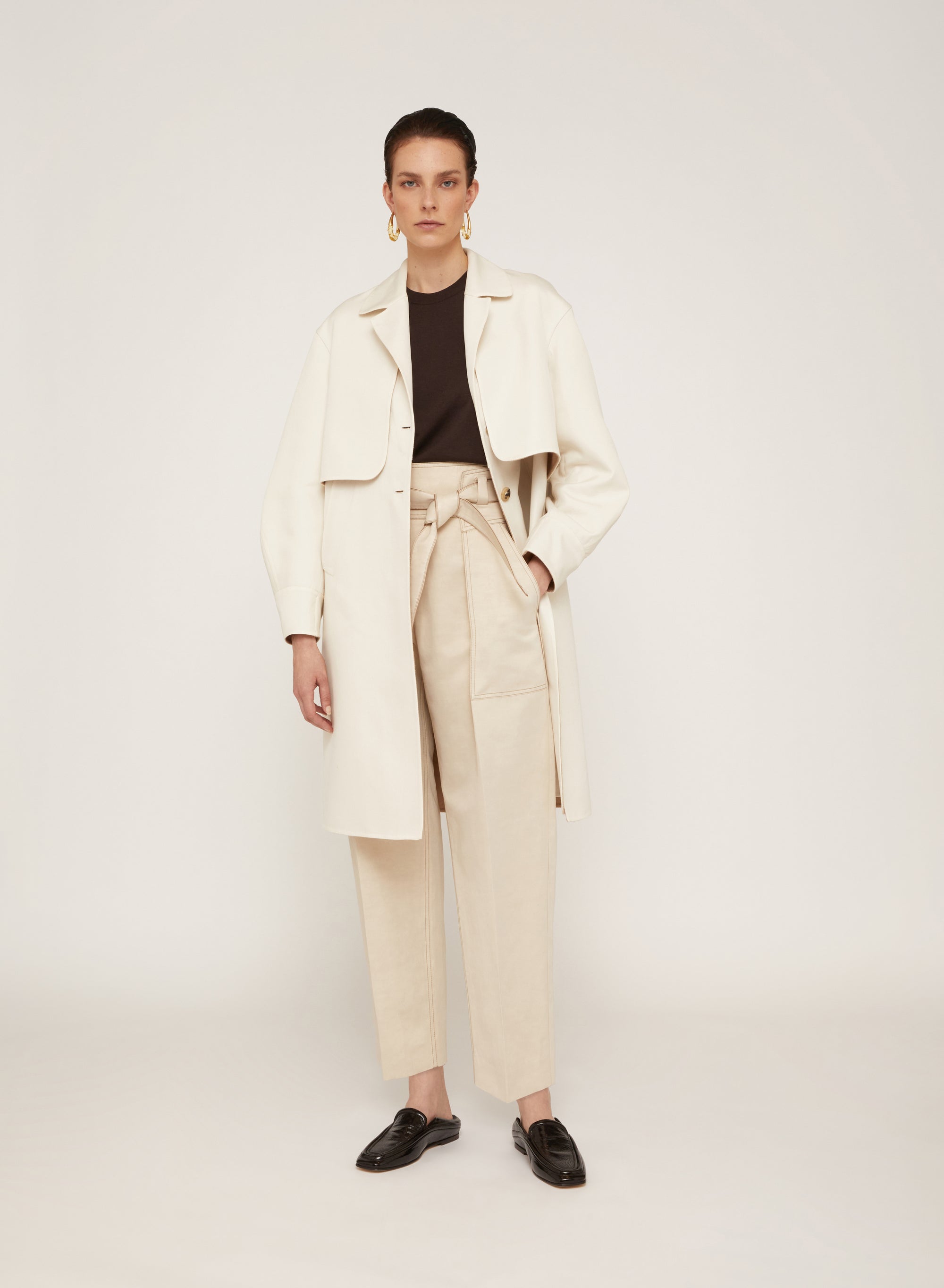 Lana_3QTY // Trench-coat court à bavolets - Lana