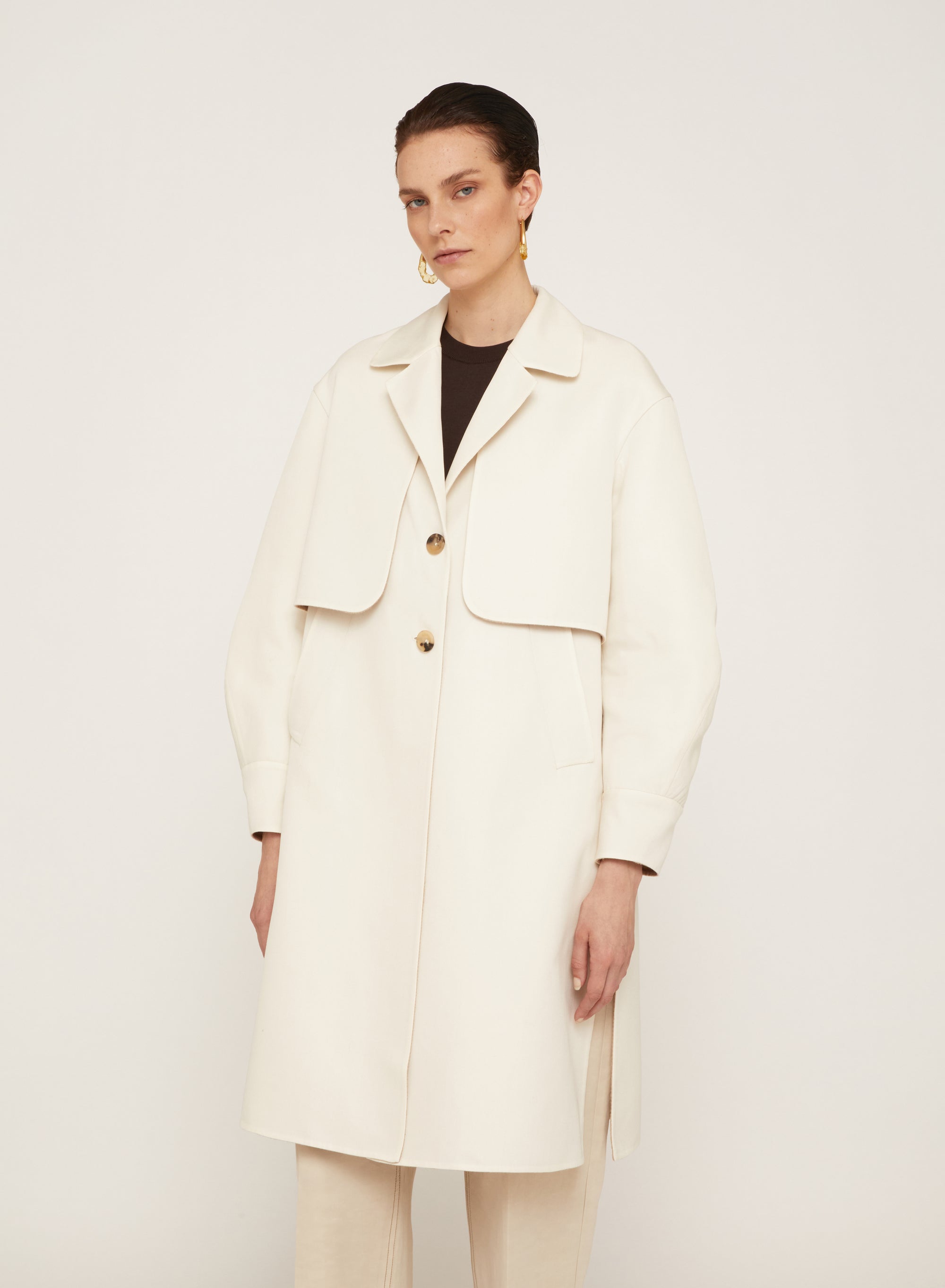 Lana_3QTY // Trench-coat court à bavolets - Lana