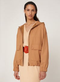 Lion_1QTY // Parka courte à capuche en laine - Lion