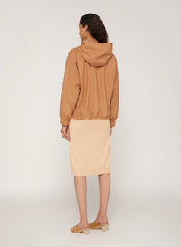 Lion_1QTY // Parka courte à capuche en laine - Lion