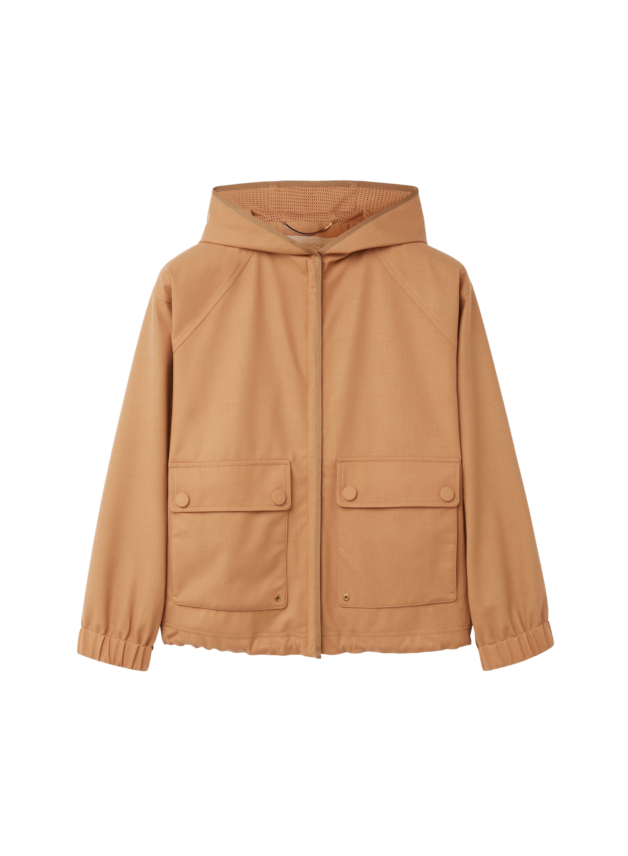 Short hooded wool parka - Lion