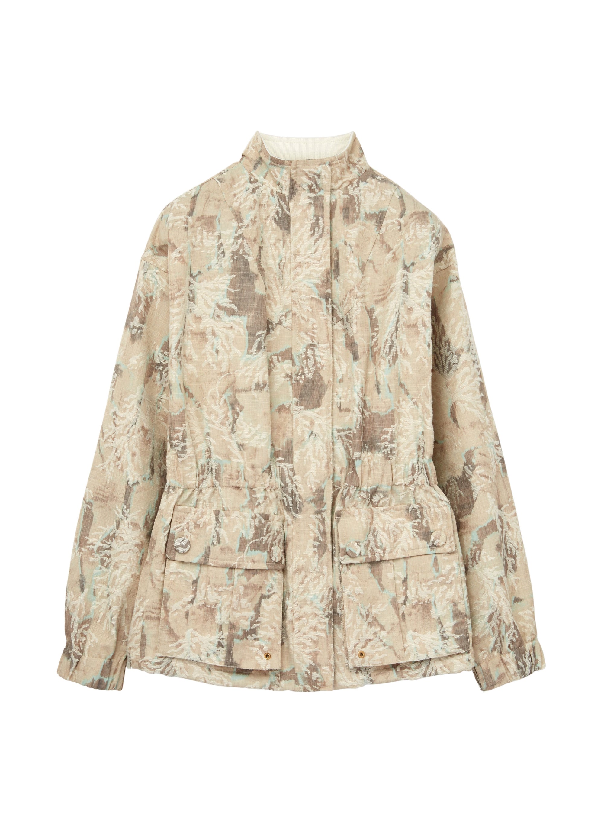 Mou_1QTY // Veste saharienne à motif abstrait - Mou