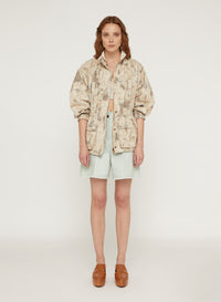 Mou_1QTY // Veste saharienne à motif abstrait - Mou