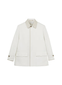 Lana_1QTY // Manteau à col contrastant en soie mélangée - Lana