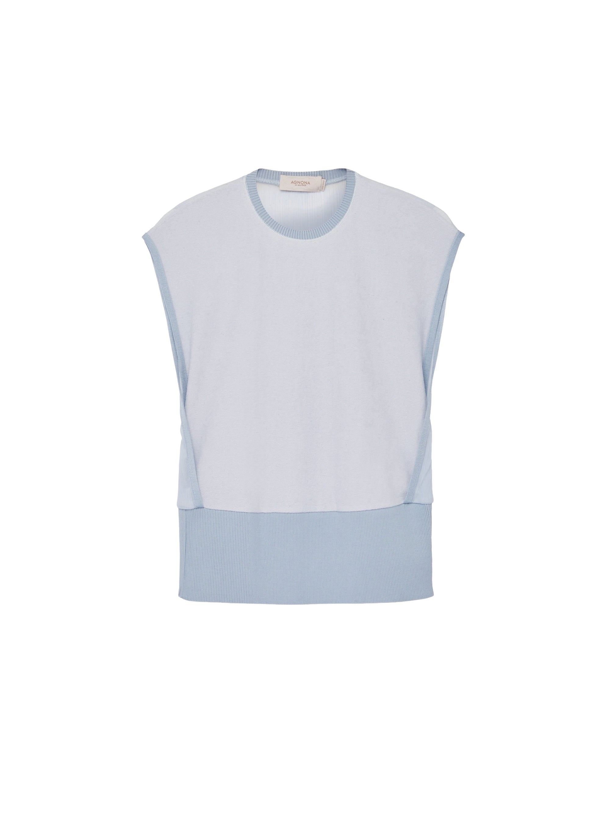 Pull sans manches à panneaux côtelés - Cloud