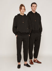 Nero_1QTY // Sweat-shirt à capuche contrasté - Nero