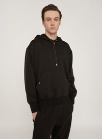 Nero_1QTY // Sweat-shirt à capuche contrasté - Nero