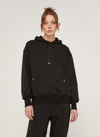 Nero_1QTY // Sweat-shirt à capuche contrasté - Nero