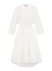 Bianco_2QTY // Robe chemise évasée à découpes - Bianco