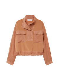 Lion_1QTY // Blouse à empiècements froissés en soie - Lion