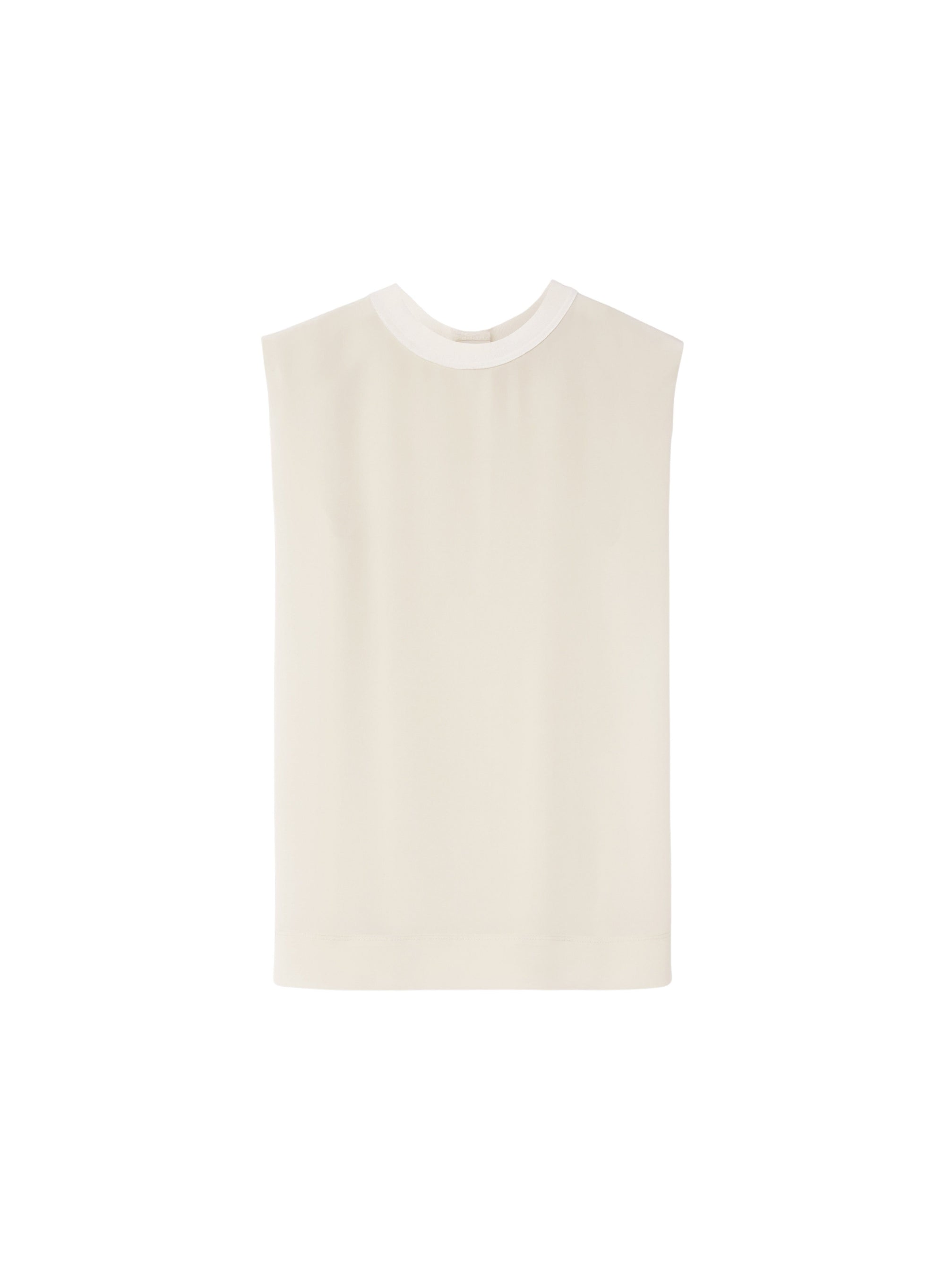 Ice_1QTY // Blouse fluide sans manches en soie - Ice