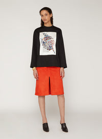 Nero_1QTY // T-shirt manches longues à imprimé graphique - Nero