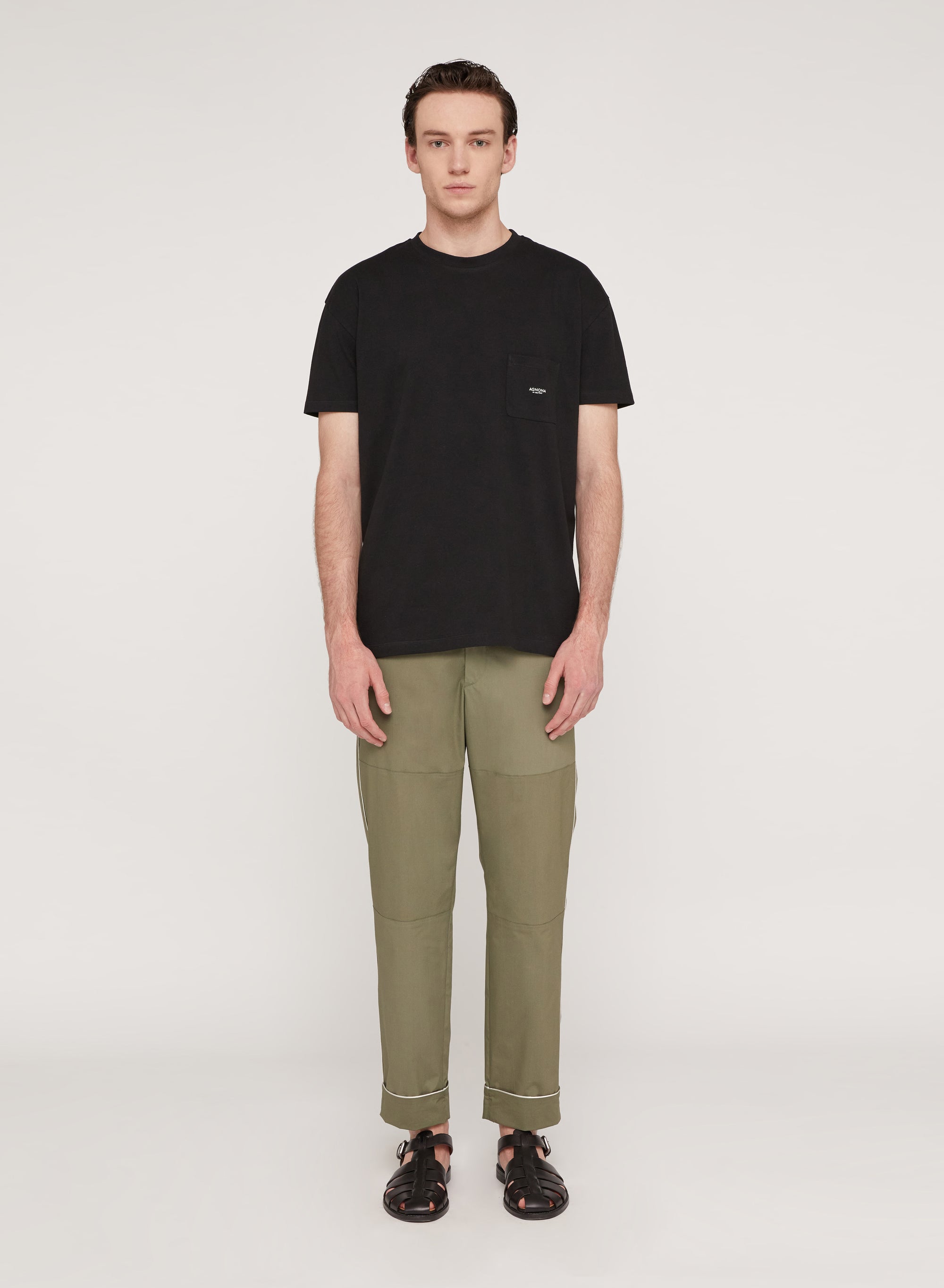 Nero_1QTY // T-shirt à motif graphique et poche - Nero